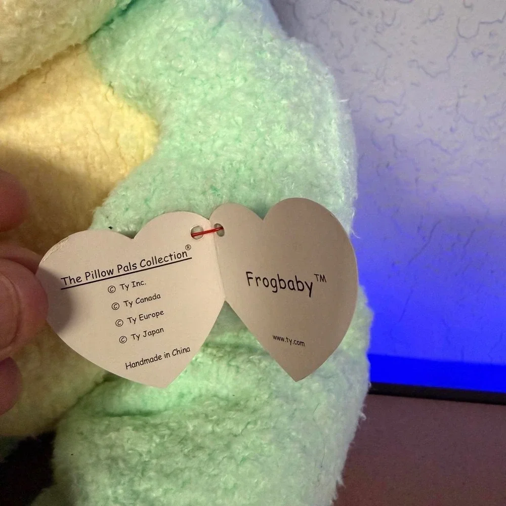 1999 TY Frogbaby Pillow Pals with tag